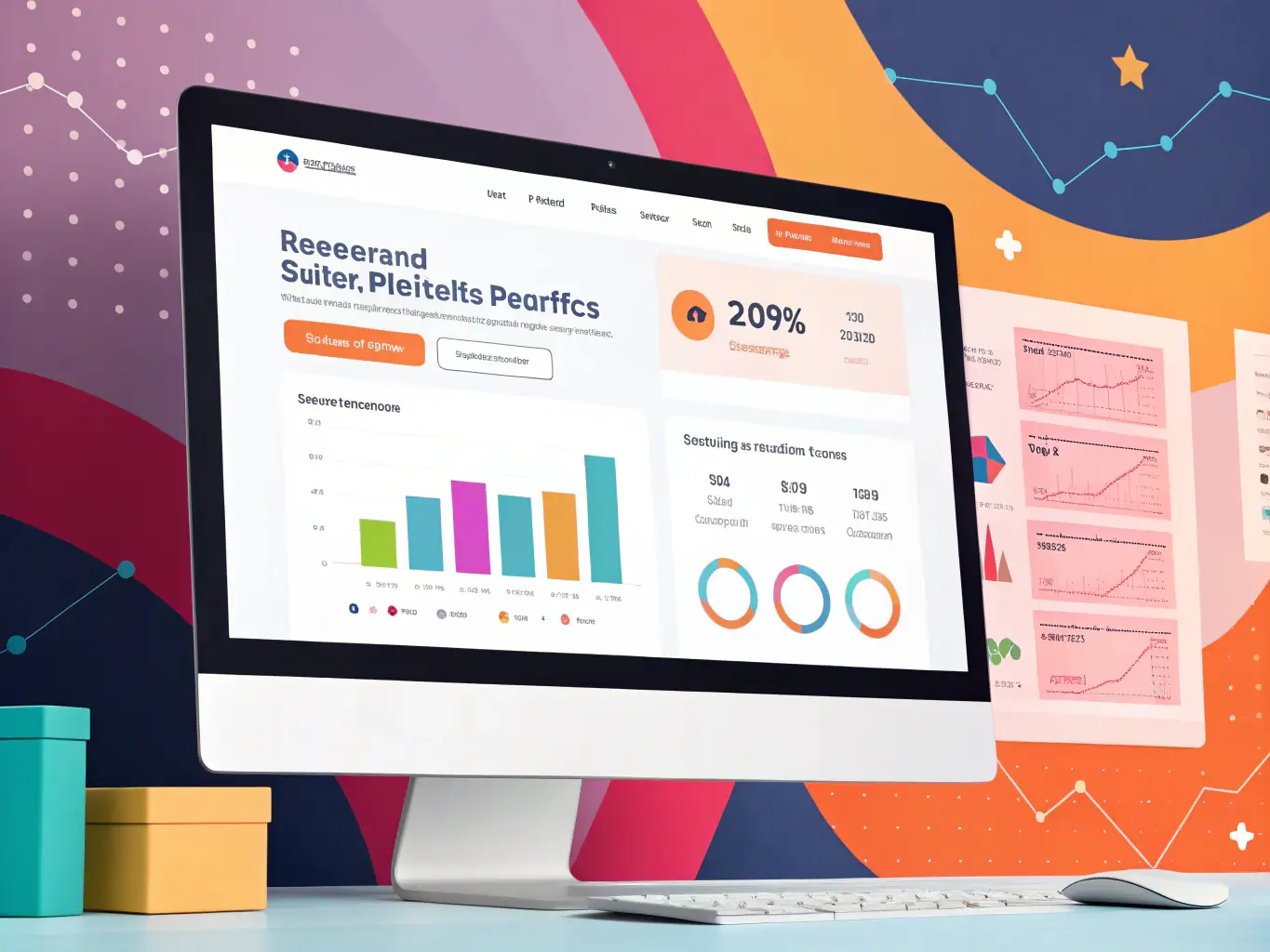 An image depicting conversion rate optimization, with visual elements representing user engagement and successful conversions.